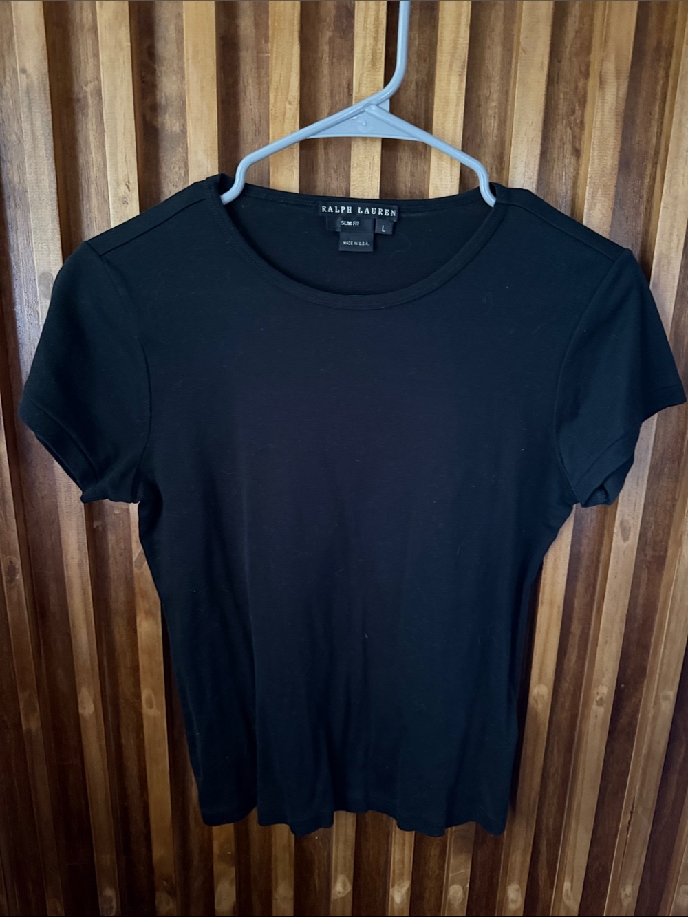 Ralph Lauren Black Label Slim Fit Crewneck Tee Shirt 100% cotton Large - Picture 2 of 9
